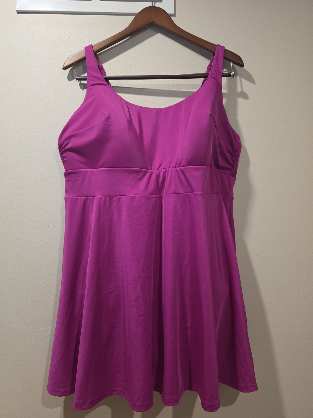 Lane Bryant Cacique Magenta Pink Swim Dress No-Wire Plus Size 20 NWOT